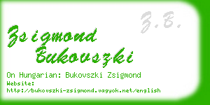 zsigmond bukovszki business card